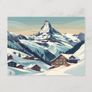 Zermatt, Zwitserland Matterhorn Reisposter uit het Briefkaart
