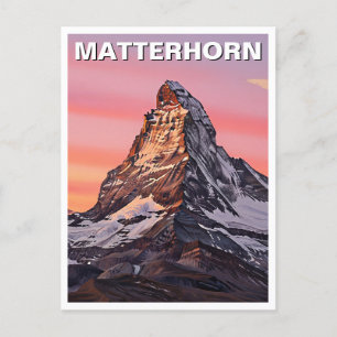 Zermatt Zwitserland Matterhorn Sunset Briefkaart
