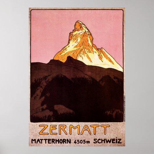 Zermatt Zwitserland Poster (Voorkant)