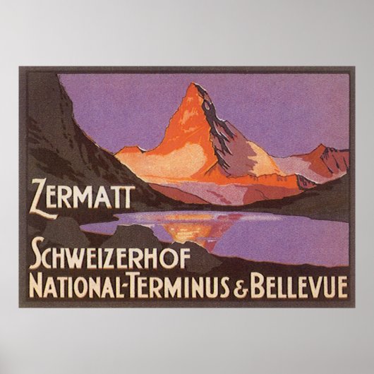 Zermatt Zwitserland Poster (Voorkant)