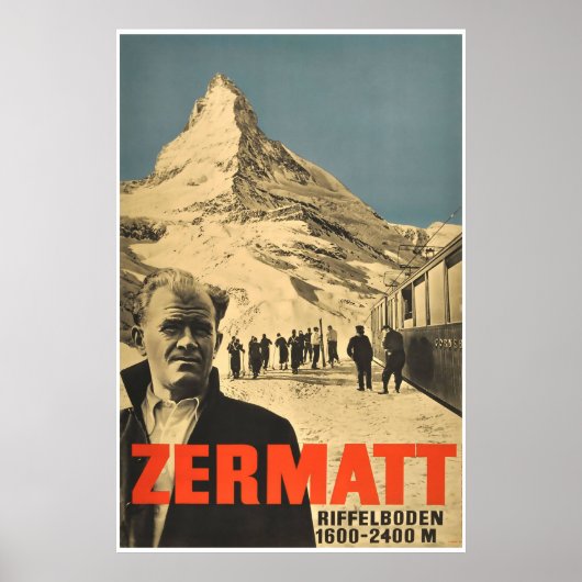 Zermatt, Zwitserland,Ski Poster (Voorkant)