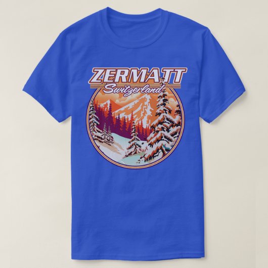 Zermatt Zwitserland T-shirt (Design voorkant)