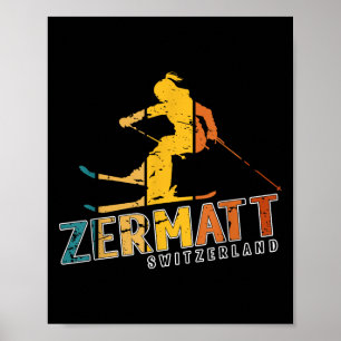 Zermatt Zwitserse Alpen Alpen Skisport Zwitserland Poster