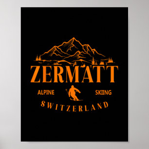 Zermatt Zwitserse Alpen Alpine Skiën Zwitserland M Poster