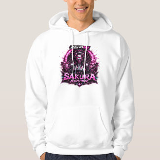 ZERO69 Neon Sakura Reaper Cyberpunk Warrior Hoodie