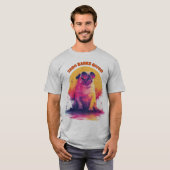 Zéro aboiements donnés | T-shirt drôle rétro Pug (Devant entier)