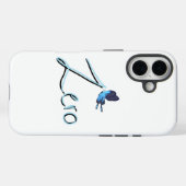 ZERO Blau Vlinder Zwart & Blau Gradiënt iPhone Case-Mate iPhone Case (Achterkant (horizontaal))