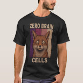 Zero Brain Cells Vos Meme – Grappig Schattig Dier T-shirt (Voorkant)