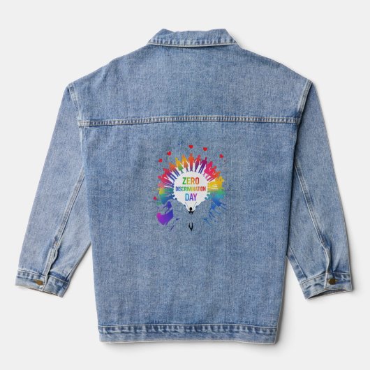 Zero Discrimination Day  Denim Jacket (Achterkant)