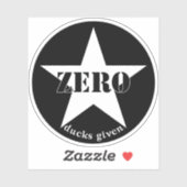Zero Ducks Given Star (wit) Sticker (Vel)