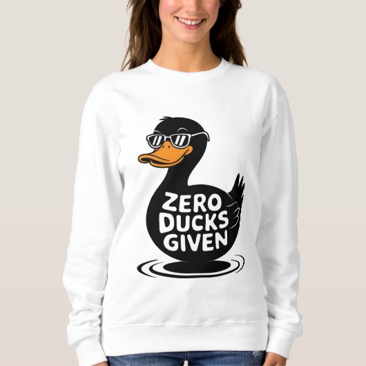 Zero Eenden Gegeven - Grappig Cool Eend Design Trui (Voorkant)