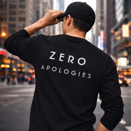 Zero Excuses Vet Minimaal Typografie Ontwerp T-shirt