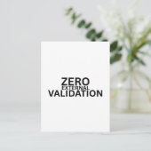 Zero External Validation Professional Briefkaart (Staand voorkant)