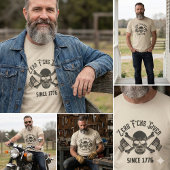 Zéro F*cks Donné Depuis 1776, T-Shirt à Crâne