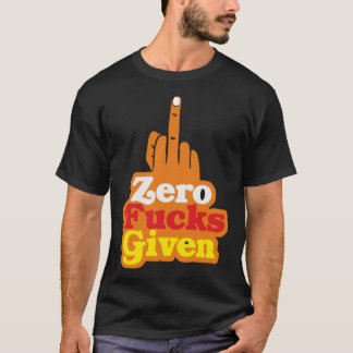 Zero FKS gegeven Bollywood sarcastisch T-shirt