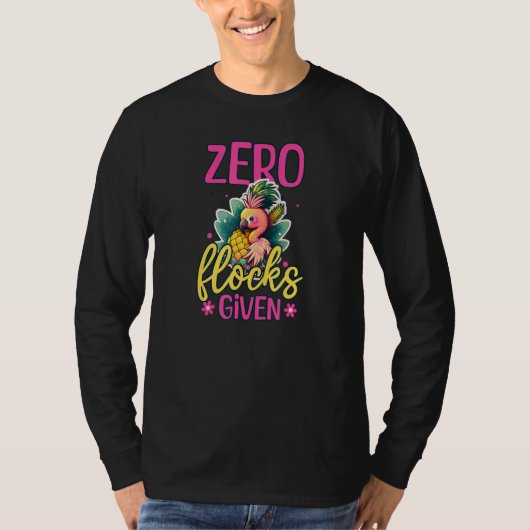 Zero Flocks Given Flamingo Ananas T-shirt (Voorkant)