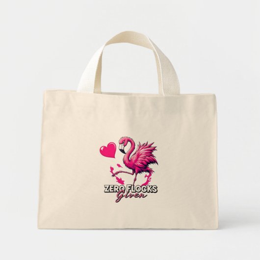 Zero Flocks Given Tote Bag – Bold Flamingo Attitud (Voorkant)