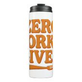 Zero Forks Given Funny Retro Travel Mug Thermosbeker (Voorkant)