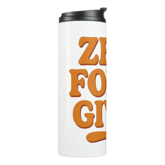Zero Forks Given Funny Retro Travel Mug Thermosbeker (Gedraaid links)