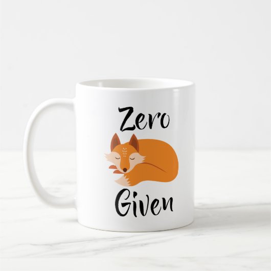 Zero Fox bij mok koffie (Links)