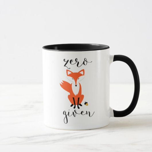Zero Fox Donné Drôle Pun Mug (Droite)