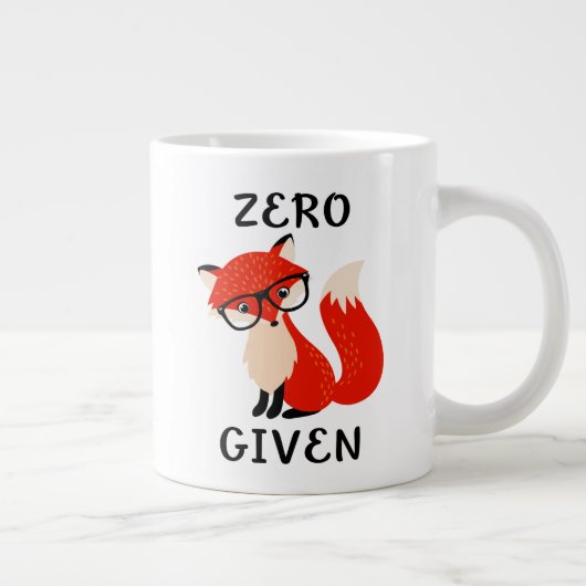 Zero Fox Given Funny Quote Coffee Mug Extra Grote Beker (Rechts)