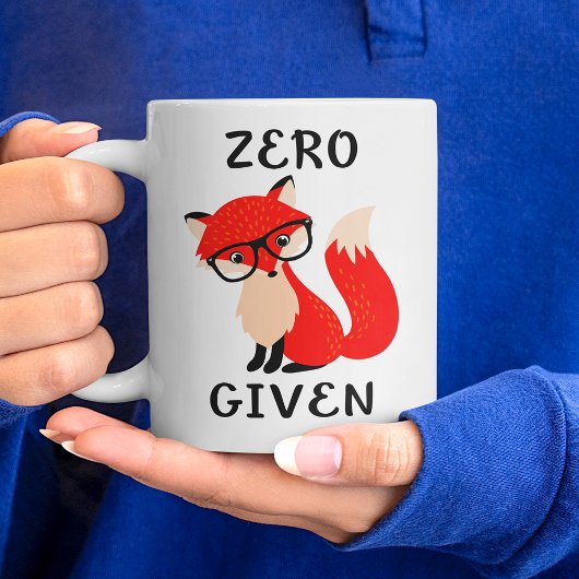 Zero Fox Given Funny Quote Coffee Mug Extra Grote Beker