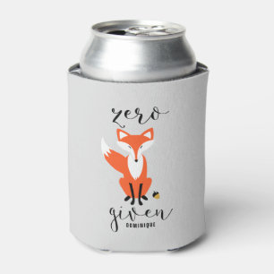 Zero Fox krijgt Funny Pun Gray gepersonaliseerd Blikjeskoeler