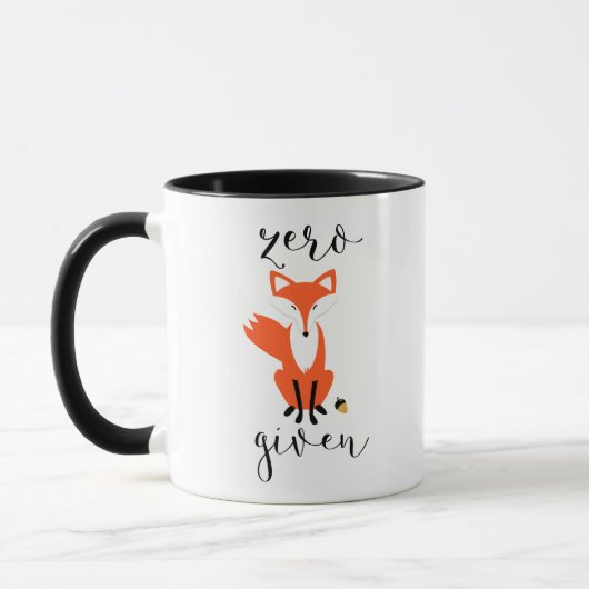 Zero Fox krijgt grappige woordspeling Mok (Links)