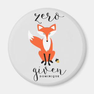 Zero Fox met Funny Pun Personalized Magnet Magneet