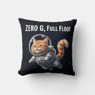 Zero G, Volle Vacht! Schattige Ruimtekat Kussen