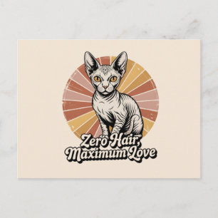 Zero Haar Maximale Liefde Sphynx Retro Briefkaart