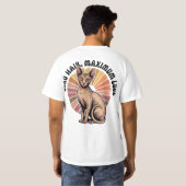 Zero Haar Maximum Liefde Sphynx Kunst T-shirt (Achterkant volledig)