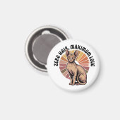 Zero Hair Maximum Love Sphynx Art Magneet (Voorkant / Achterkant)