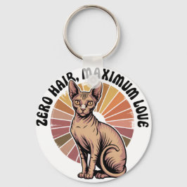 Zero Hair Maximum Love Sphynx Art Sleutelhanger