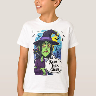 Zero Hex Gegeven Grappige Heks Halloween Kostuum T T-shirt