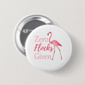 Zero-koppels met grappige flamingo ronde button 5,7 cm (Voorkant /achterkant)