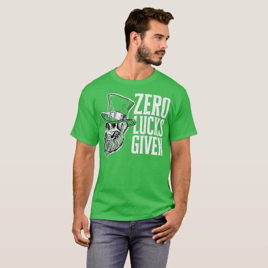 Zero Lucks geeft schamele sint-juttemietsslag T-shirt (Voorkant volledig)
