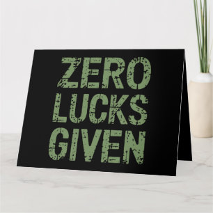 Zero Lucks Gezien St. Paddy's Day Hilarische Patri Kaart