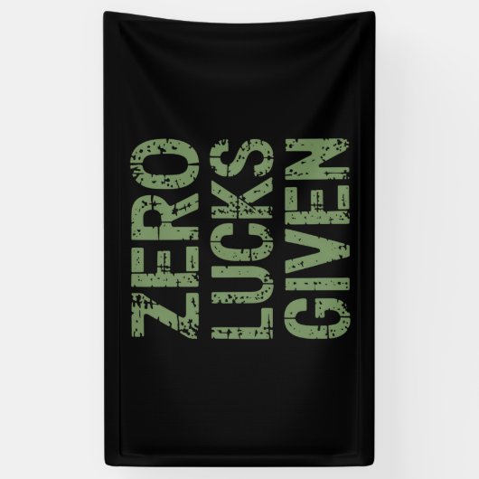Zero Lucks Gezien St. Paddy's Day Hilarische Patri Spandoek (Verticaal)