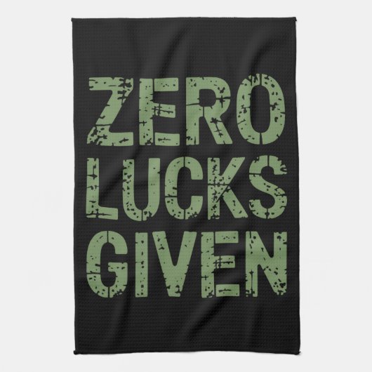 Zero Lucks Gezien St. Paddy's Day Hilarische Patri Theedoek (Verticaal)