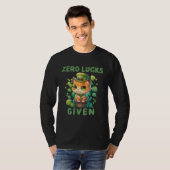 Zero Lucks Given Cute Cat St Patricks Day Party W T-shirt (Voorkant volledig)