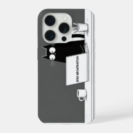 Zero Meowtivation Cat – Funny Lazy Work Cartoon iPhone 15 Pro Hoesje