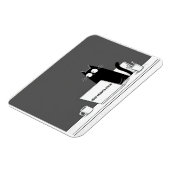 Zero Meowtivation Cat – Funny Lazy Work Cartoon Magneet (Linkerzijde)