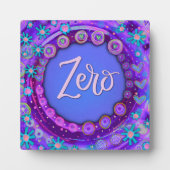 Zero Paarse Floral Whimsical Inspiration Ezel Fotoplaat (Voorkant)