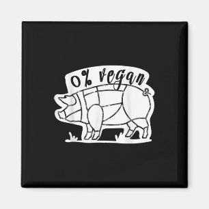 Zero Percent Vegan Grappige BBQ Carnivoor Vlees Ea Magneet