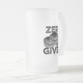 Zero Pucks Given (Hockey) Frosted Glass Beer Mug (Devant droit)