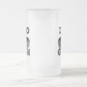 Zero Pucks Given (Hockey) Frosted Glass Beer Mug (Centre)