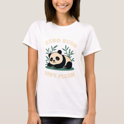 Zero Rush – T-Shirt Panda Paresseux 100% Douillet (Devant)