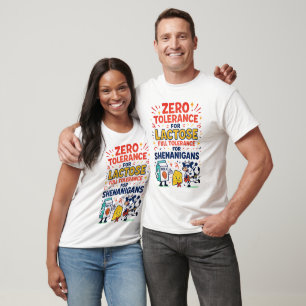Zero Tolerance voor Lactose Funny T-shirt